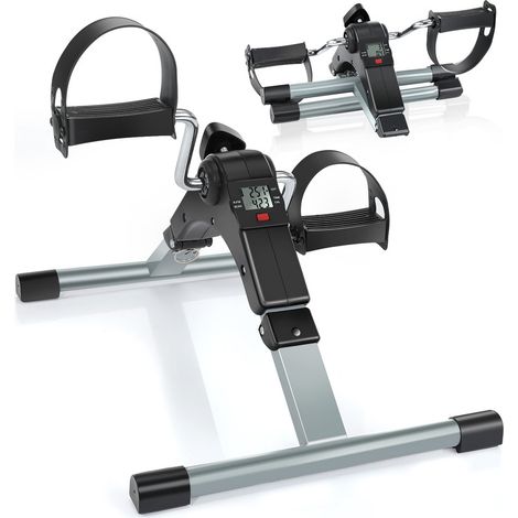 Mini Pedaltrainer für Arme & Beine, Kompaktes Heimtrainer-Bike mit LCD-Display für Zeit, Distanz & Kalorien, Klappbar und Rutschfest – Ideal für Zuhause & Büro
