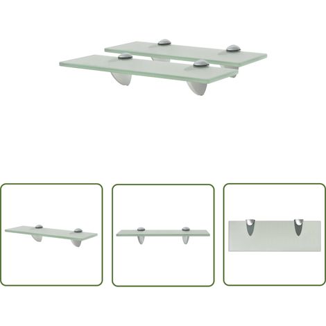The Living Store Schweberegale 2 Stk. Glas 30x10 cm 8 mm - Wandregal - Glasregal - Badezimmerregal - Dekoratives Regal - Modernes Regal (1/5)