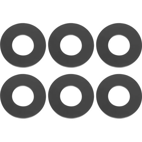 Joint Plat En Silicone M20, 6 Pièces 20mm ID 40mm OD Rondelle Plate Grommets Joint Torique D'étanchéité Entre-Pour Robinet Tuyau D'eau Poignée De Porte De Douche, Noir (1/5)