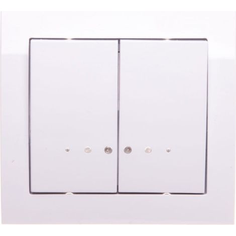 Interruptor tipo candelabro Kier con retroiluminaci贸n blanca 艁P-2WS/00