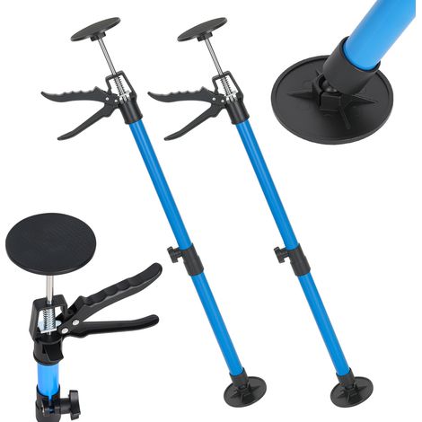 TolleTour Juego de 2 soportes telescópicos de montaje, 50-115 cm, 30 kg por barra, antideslizantes, para placas de yeso, montaje en techos y armarios (1/5)