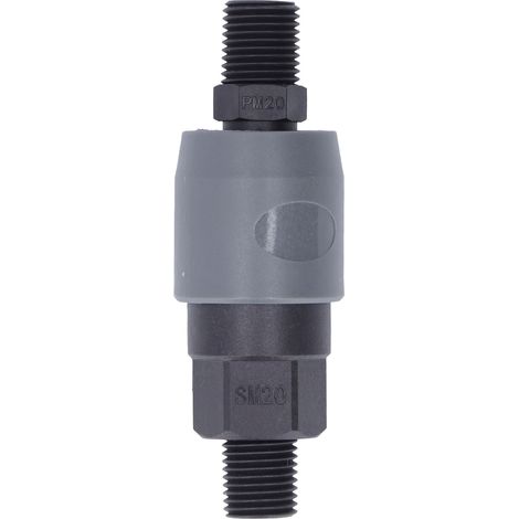 Raccord pneumatique rapide type C en acier plastique auto-verrouillant pour tuyau PU (SM20+PM20 1/4 pouce) (1/5)
