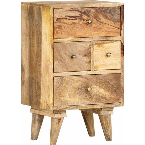 vidaXL Mesita de noche de madera maciza de mango 36x30x60 cm (1/5)
