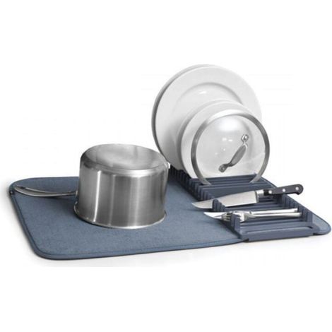 Tapis De Séchage Vaisselle - Égouttoir Pliable En Microfibre Et Plastique Sans BPA - Pour Plan De Travail Cuisine - 46 X 60 Cm - 1 Pièce (1/4)