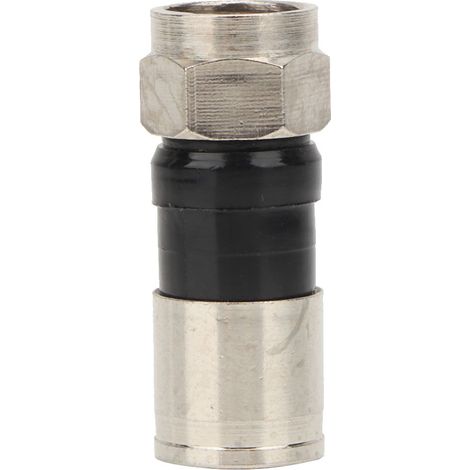 10 Stück RG6 UK Quetschstecker Typ F Kabel Antennen-Video-Satellitenadapter (F-005) (1/5)