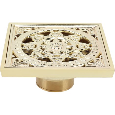 Bouchon d'évacuation cuivre anti-odeur pour sol, douche, salle de bain, hôtel, maison (type peu profond) (1/5)