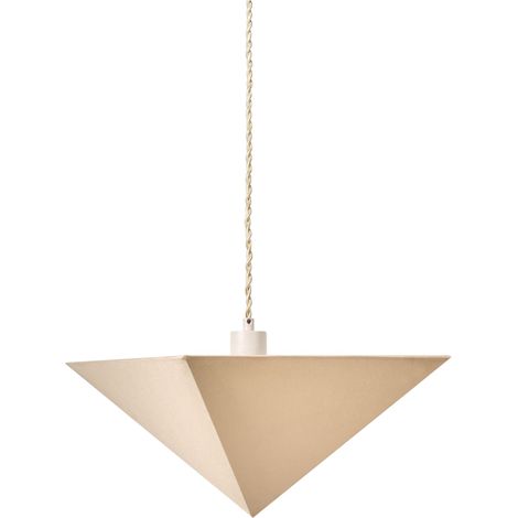 Pendant Lamp Beige Fabric Shade Iron Base Modern Style Ambient Light Living Room Bedroom DUDO