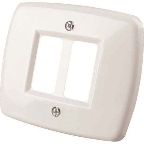 Placca autoportante in tecnopolimero a 2 fori