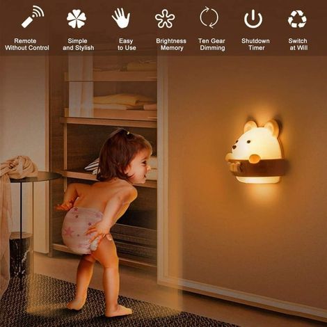 Bébé Veilleuse, Lampe Veilleuse Chambre, Veilleuse Portable Enfant, Lampe de Nuit de Chargement USB Portable Lumière Jaune Pour Lire, Dormir et se Détendre, Veilleuse Pour Bébé Pour Chambre (1/5)