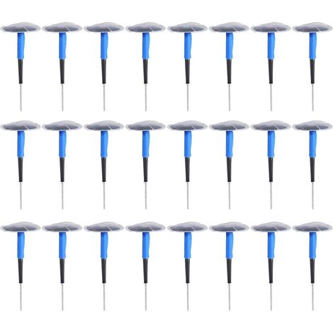 24x Patchs de Pneus Réparation, Patch Universel en Caoutchouc Patch de Pneu Réparation Tête de Champignon Accessoire de Crevaison Réparation, pour Voiture Et Moto Patch Tubeless Gomme (48 x 6 mm) (1/5)