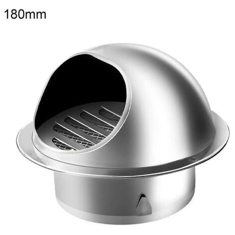 Rostfreies, wandmontiertes Lüftungsgitter, 50–200 mm, mit Schlaufenbefestigung, regendicht, poliert und dickwandig, für den Außenbereich, Mengxi-180mm- (1/3)