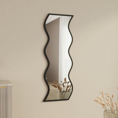Espejo Metonoka, Forma Rectangular, Tipo de Pared, Color Estructura Transparente, 40x120h cm Negro (1/5)
