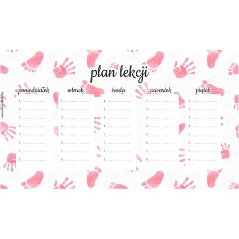 Plan de lección magnético para niños: pies y manos (45 x 26 cm)