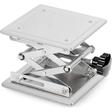 Table élévatrice de laboratoire, plateforme élévatrice, acier inoxydable, 200 x 200 mm, hauteur de levage réglable de 85 à 280 mm, charge maximale 15 kg (1/5)
