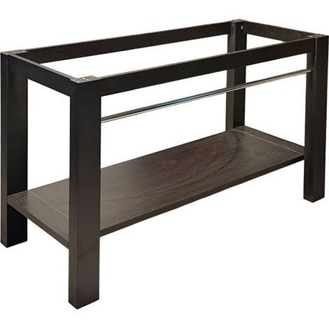 Meuble de salle de bain sous vasque à encastrer 120 cm Bois wengé - Petite Hauteur