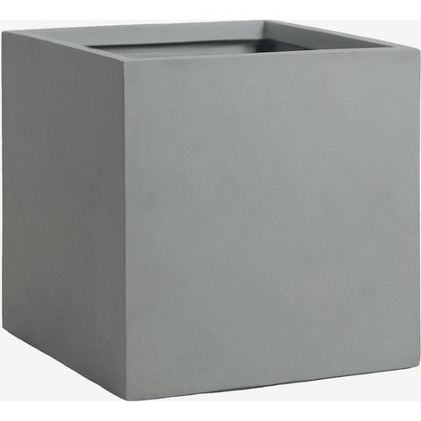 Pot de fleurs carré d'extérieur en ciment Lucas SKLUM 40 x 40 x 40 cm (1/5)