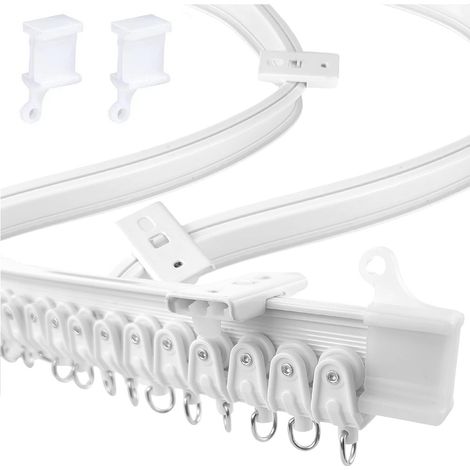 Rail de rideau et pliable camping-car, 5M/16,4 pi support pour système de rail de rideau, séparateur de pièce rail de rideau de plafond pour flexible (1/5)