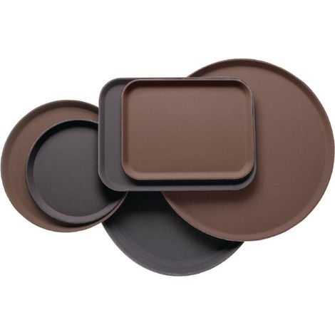 Plateau rectangulaire fibre de verre antidérapant Camtread noir - CAMBRO