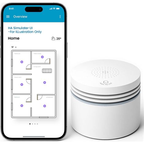 Smoke Detector, Require Zigbee Hub, Smoke Alarms with 85dB Siren & LED Indicator, 10 Year Service Life, Battery Replaceable, Compatible with Home Assistant, Alexa (1/5)