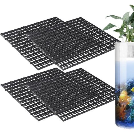 4 Panneau de grille, Couvercle d'aquarium 30x30 cm, Matériau PC, Modulaire, Pour aquarium et terrarium (1/5)