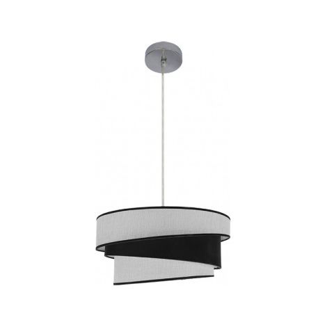 Ciondolo hara 1xe27 cromo/bianco-nero regx40x40 cm