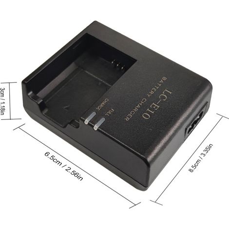 Chargeur pour batterie Canon EOS 1100D, 1200D, 1500D, 3000D et X50 (LC-E10/LP-E10) (1/4)