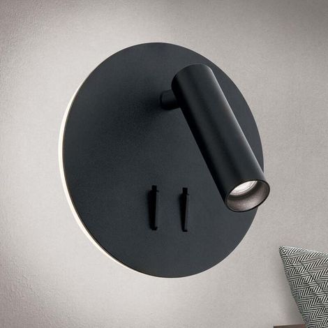 [GEBRAUCHT] B-Ware LED-Wandleuchte Lenny mit 2 Lichtquellen schwarz Wandlampe Lampe Leuchte Spot (1/2)