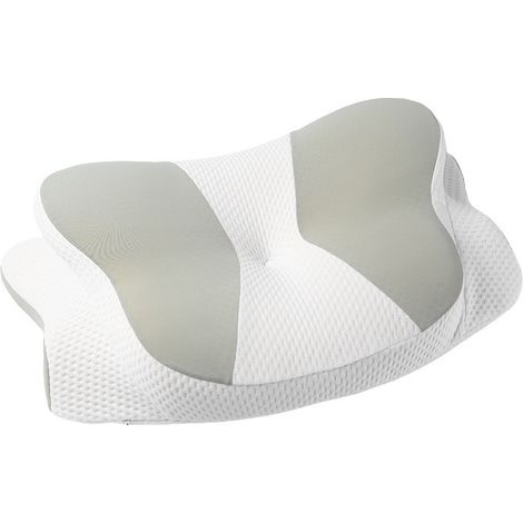 Orthopedic Memory Foam Pillow - Anti-Snoring and Cervical Support For Side Sleepers (Light Gray)