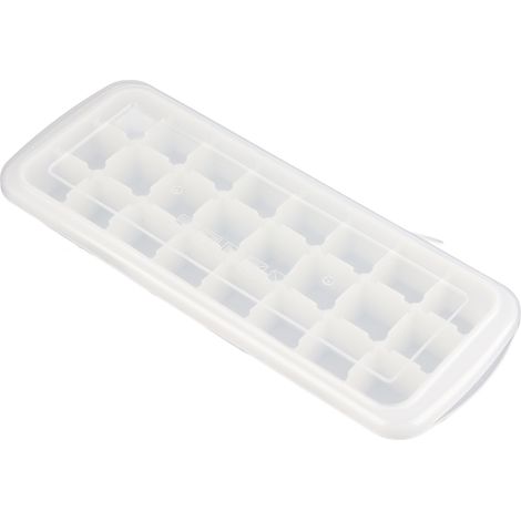 Moule à glaçons 24 cavités avec couvercle hermétique, silicone alimentaire flexible, bac à glace réutilisable, format 24 cubes, pratique et facile à démouler. (1/5)