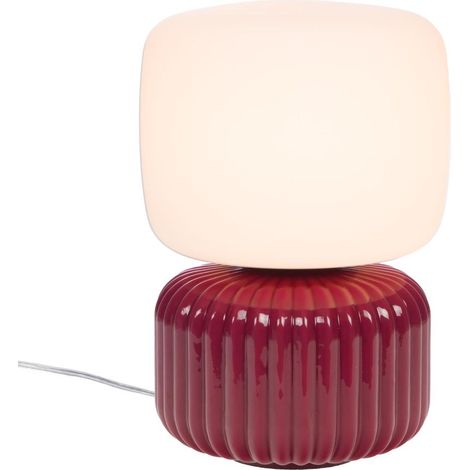 Amadeus - Lampe de chevet Ninon en céramique framboise 30 cm (1/3)
