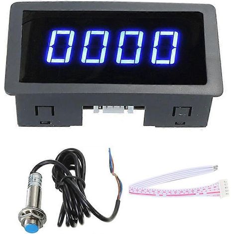Digitaler Drehzahlmesser mit 4 blauen LEDs, Geschwindigkeitsanzeige und Hall-Effekt-Näherungssensor (1/5)