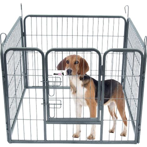 MaxxPet Caño para Cachorros – Caño Plegable para Perros – Valla para Perros, Cachorros y Otras Mascotas – Recinto Ajustable – Plegable – 4 Piezas – 81 x 61 cm