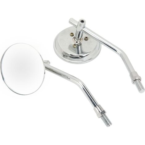 Rétroviseur latéral réglable pour moto, vision claire, adaptable et flexible, diamètre intérieur universel de 38 mm, tige d'amortisseur de pare-chocs, couleur argent. (1/5)