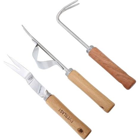 Pair - Désherbage Ensemble de 3 pièces désherbeur manuel de jardin extracteur à main en acier inoxydable outil de désherbage antidérapant cadeaux de jardinage pour l'élimination du chardon de pissenli (1/5)