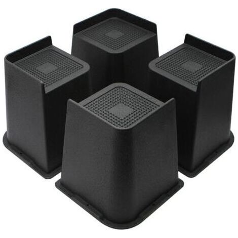 Rehausseurs de meubles, lot de 4, 15,2 cm, forme en L, blocs de surélévation pour lit, canapé, bureau, table, étagère, rehausseurs de chaises, rehausseurs de canapé, supports de levage pour meubles ju (1/5)