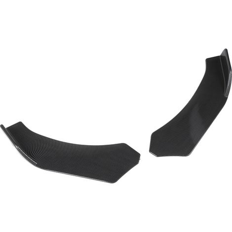 Lot de 2 lames de pare-chocs avant universelles, motif fibre de carbone, 57 cm, protection de lèvre pour véhicules (1/5)