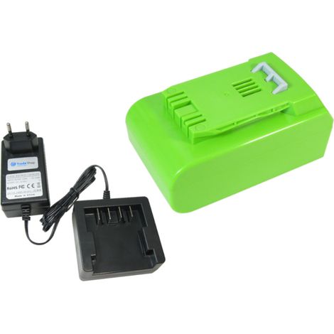 Trade-Shop Set: Akku 24V 4Ah + Ladegerät kompatibel mit Powerworks 32CM P24LM32, P24AB, P24ST, Alpina BLA 24 Li, C 24 Li, H 24 Li, MT 24 Li, T 24 Li (1/5)