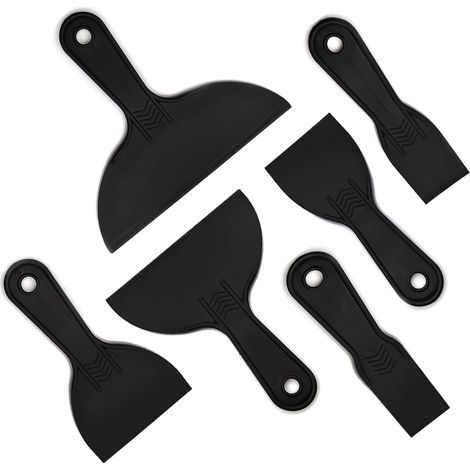 Sollbry 6 Pièces Couteau à Mastic de Spatule en Plastique, Couteau à Enduire, Spatule à Enduire Mastic pour Retrait Résine Impression Pellicule (1/5)