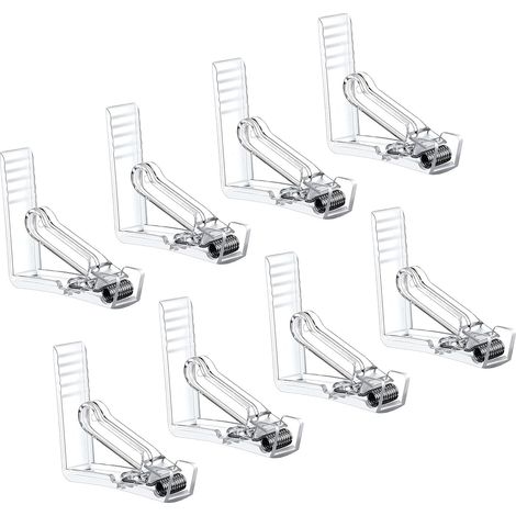 Pince Nappe, Fixe Nappe avec Clip à Ressort-Pince Nappe Exterieur en Plastique avec Attache Durable et Solide- Pince Nappe Transparent (8 PCS) (1/5)