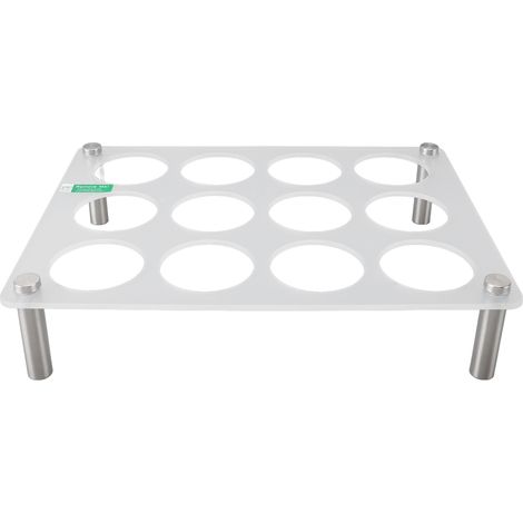 Plateau plat acrylique insert tiroir organisateur rangement capsules café support 12 dosettes K Cup 17.56x24x4.6x5.46cm 4 pieds cuisine bureau café (1/5)