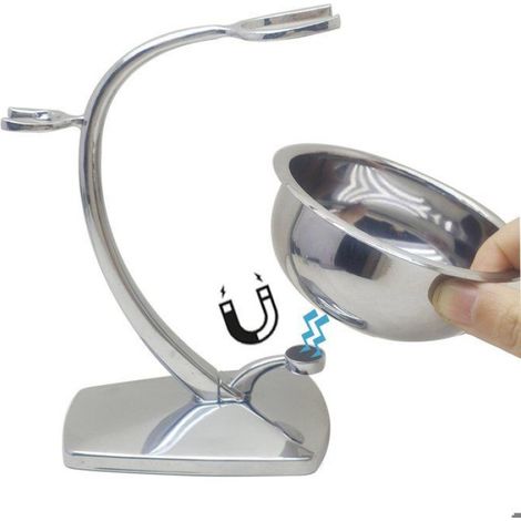 1 Support de blaireau, bol de rasage, porte-blairesu, ensemble 2 en 1, salle de bain (1/5)