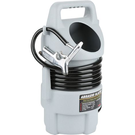 Kit de sablage pneumatique portable avec pistolet de sablage, tuyau de 4,5 m et trémie de 22,7 kg (1/5)