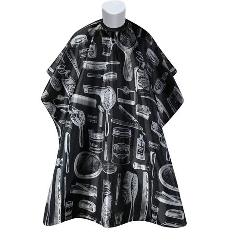 Hairdressing Cape, Salon Hairdressing Capes, Full Length Hairdressing Gown Waterproof Nylon Hairdressing Cape for Salon Hairdressing Full length waterproof black hairdressing cape For styling, cuttin (1/5)