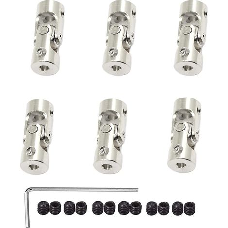 6 pièces 3.17mm à 4mm Joint arbre couplage connecteur de direction coupleur de Joint rotatif pour bateau voiture moteur sur chenilles (1/3)