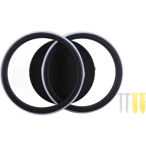 Ortviai Applique LED Plafonnier Moderne à Double Anneau Blanc 6000K – 24 cm, C036 (1/5)