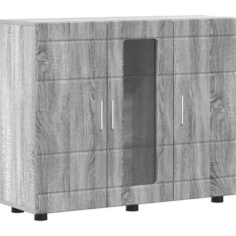 Buffet,Bahut,Meuble de Rangement Sonoma gris 55.5 x 29 x 100 cm Bois d'ingénierie CFW54941 (1/5)