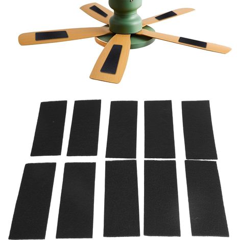 [Kokosnuss-Aktivkohlefilter] + [BreezePure] + [Rechteckige Flügelfilter] + [Selbstklebende] 10 Pads zur Luftreinigung für Deckenventilatoren (1/5)
