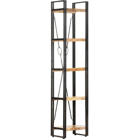 Estantería de 5 niveles madera maciza mango 40x30x180 cm