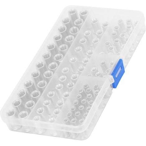 100 Stück Nietmuttern M4, M5, M6, M8, Aluminium, Flachkopf-Gewindeeinsätze, Hardware-Werkzeuge (1/5)