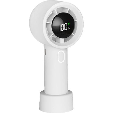 Ventilateur turbine portable avec affichage numérique 1500 mAh - Blanc (1/4)
